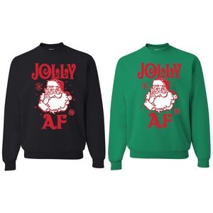 Jolly AF Santa Claus Ugly Christmas Sweater